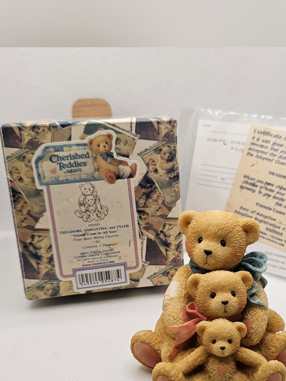 NEW Cherished Teddies THEODORE SAMANTHA  TYLER Bear 3 Friend figurine children